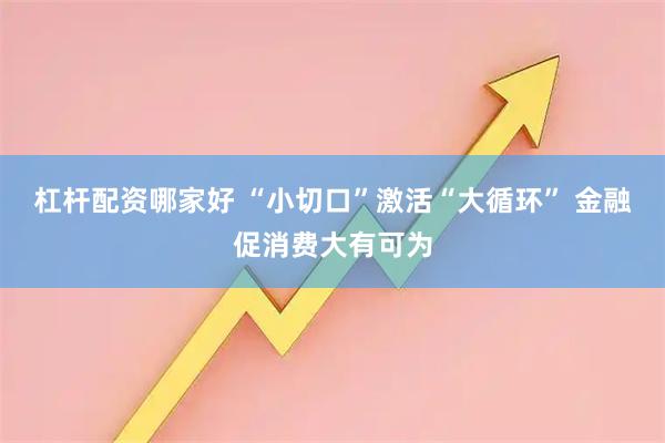 杠杆配资哪家好 “小切口”激活“大循环” 金融促消费大有可为