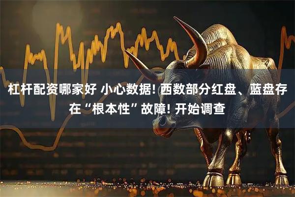 杠杆配资哪家好 小心数据! 西数部分红盘、蓝盘存在“根本性”故障! 开始调查